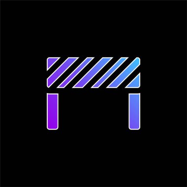 Bariyer mavi gradyan vektör simgesi