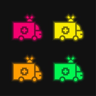 Parlayan neon vektör simgesi