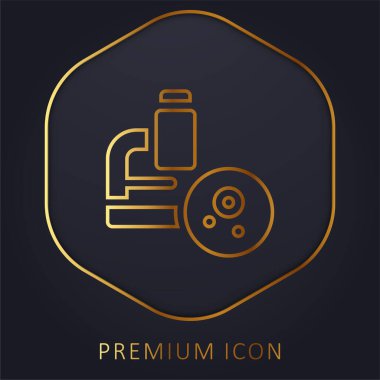 Biopsy golden line premium logo or icon clipart