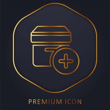 Altın çizgi premium logo veya simge ekle