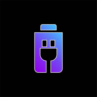 Pil mavi gradyan vektör simgesi