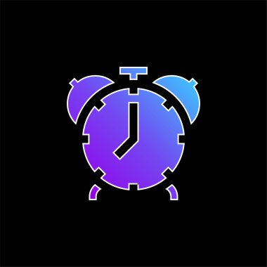 Alarm Saati mavi eğimli vektör simgesi