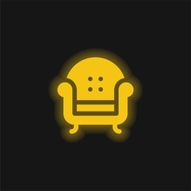 Koltuk sarı parlak neon simgesi