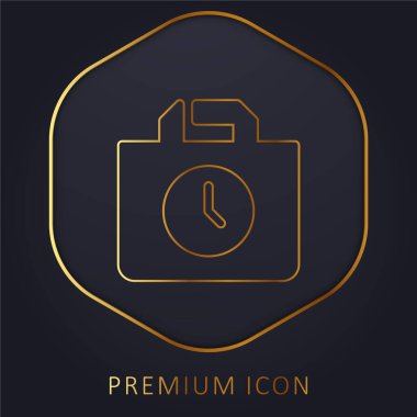 Altın çizgi prim logosu veya simgesi