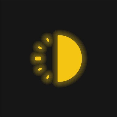 30 Dakika sarı parlak neon simgesi