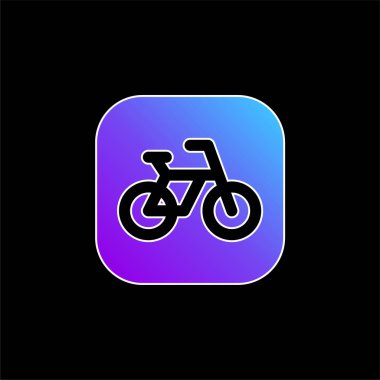 Bicycle blue gradient vector icon clipart