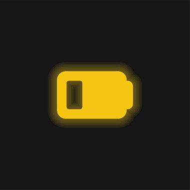 Pil Durumu Sarı Parlak Neon simgesi