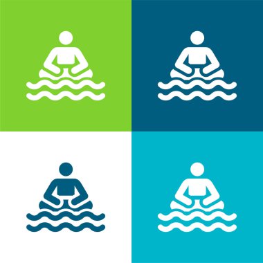 Plaj Düz Rengi En Küçük Simge Seti