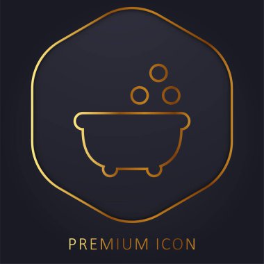 Küvet altın çizgisi logosu veya simgesi