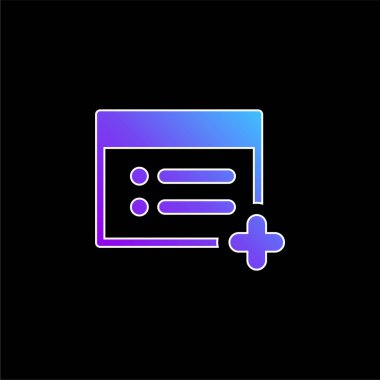 Web Sayfası mavi eğimli vektör simgesi ekle