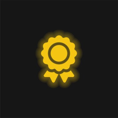Ödül sarı parlak neon simgesi