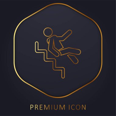 Kazara altın çizgi prim logosu veya simgesi