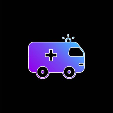 Ambulans mavi gradyan vektör simgesi