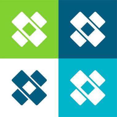 Yara bandı Düz Renk en az simge seti