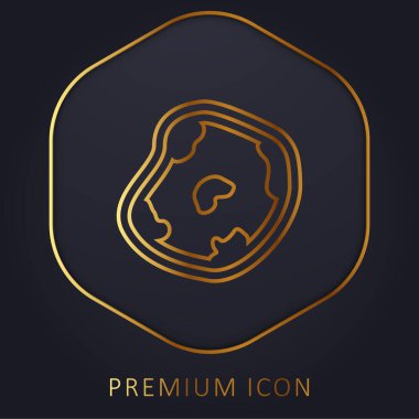 Asteroid altın çizgisi prim logosu veya simgesi