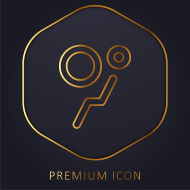 Hava yastığı altın çizgi prim logosu veya simgesi