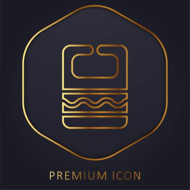 Bib altın çizgi prim logosu veya simgesi