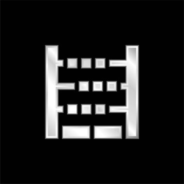 Abaküs gümüş kaplama metalik simge