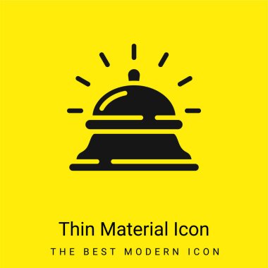 Bell minimal bright yellow material icon clipart
