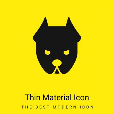 Angry Dog minimal bright yellow material icon