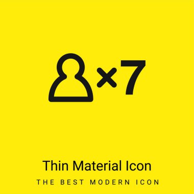 7 Persons Symbol minimal bright yellow material icon