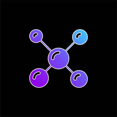Atomlar mavi gradyan vektör simgesi