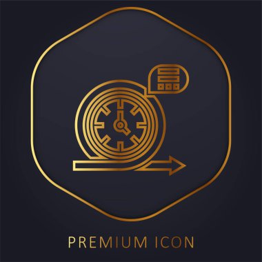Çevik altın çizgi prim logosu veya simgesi