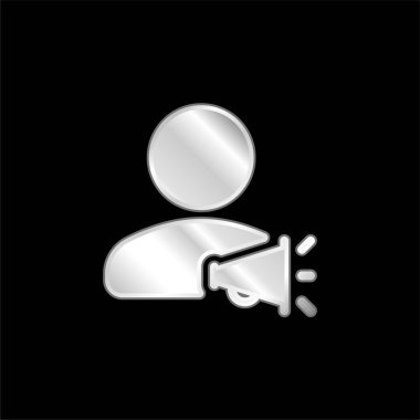 Sunucu gümüş kaplama metalik simge