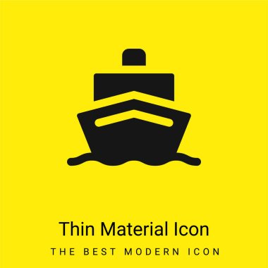 Boat minimal bright yellow material icon clipart