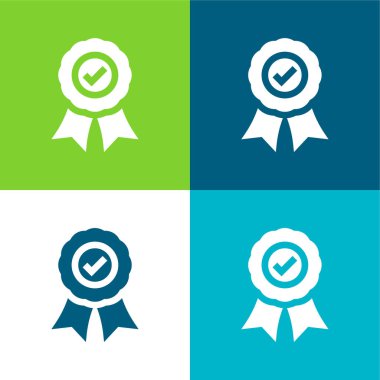 Onaylanmış Düz Düz 4 renk en küçük simge kümesi