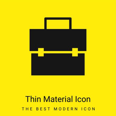 Evrak çantası en az parlak sarı madde simgesi