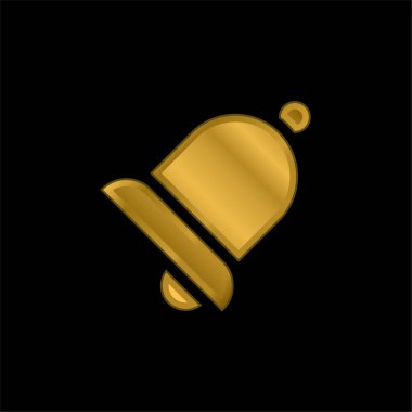 Altın kaplama metal simge veya logo vektörü