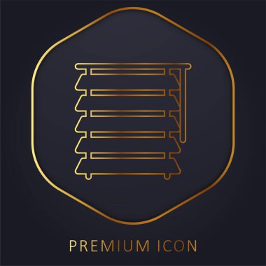 Kör altın çizgi prim logosu veya simgesi