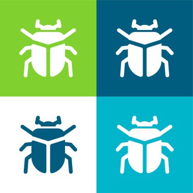 Böcek Düz 4 renk en küçük simge kümesi