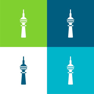 Berlin Düz 4 renk simgesi seti