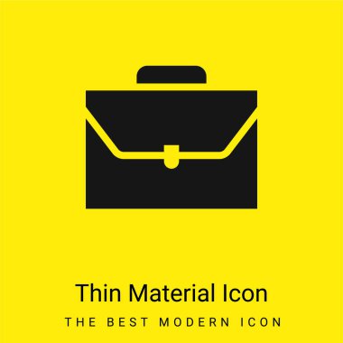 Evrak çantası en az parlak sarı madde simgesi