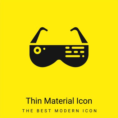 Ar Glasses minimal bright yellow material icon clipart svg vector 