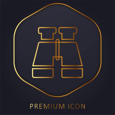 Dürbün altın çizgi prim logosu veya simgesi