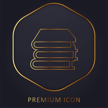 Kitaplar Altın Hat prim logosunu ya da simgesini yığın