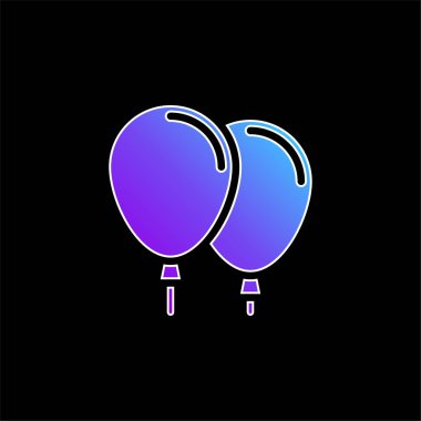 Balon mavi gradyan vektör simgesi