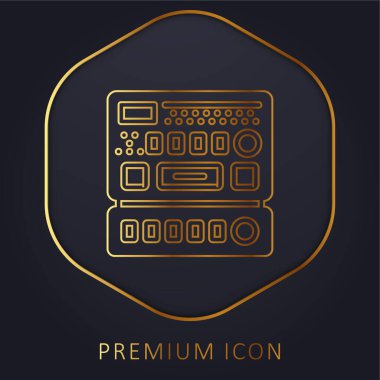 Analitik altın çizgi prim logosu veya simgesi