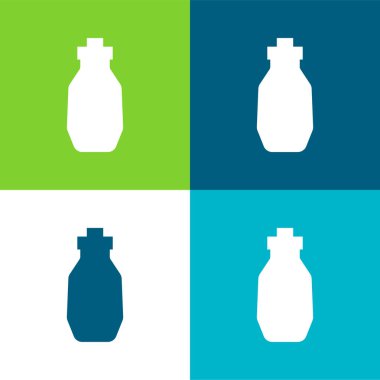 Şişe Düz 4 renk en küçük simge kümesi