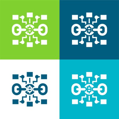 Blokzinciri Düz Düz Renk en az simge kümesi