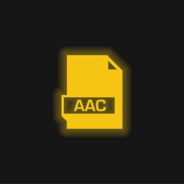 Aac sarı parlayan neon simgesi