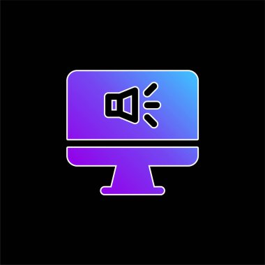 Ses mavisi gradyan vektör simgesi