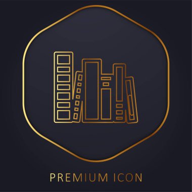 Books Group altın çizgi premium logosu veya simgesi