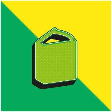 Büyük Kitap Yeşil ve Sarı Modern 3D vektör simgesi logosu