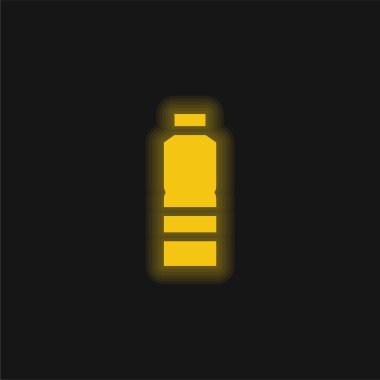 Şişe sarı, parlak neon simgesi