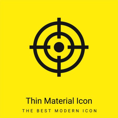 Aim minimal bright yellow material icon clipart