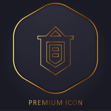 Sancak altın çizgisi prim logosu veya simgesi